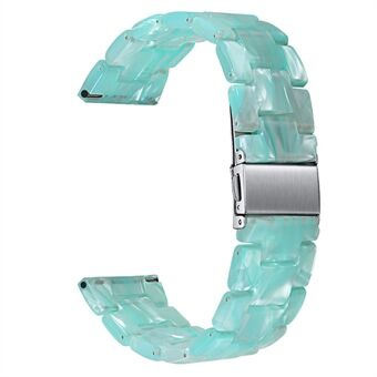 For Fossil Gen5 Carlyle / Gen 5 Julianna / Gen 5 Garrett / Gen 5 Carlyle HR 22mm Resin Bracelet Wristband 3 Beads Strap Replacement