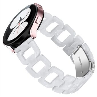 For Samsung Galaxy Watch4 Active 40mm / 44mm  /  Watch4 Classic 42mm / 46mm D Shape Resin Smart Watch Strap Wristband with Stainless Steel Buckle