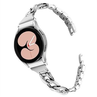 For Samsung Galaxy Watch4 Active 40mm / 44mm / Watch4 Classic 42mm / 46mm Stainless Steel Bracelet Splicing Smart Watch Strap Wrist Band - Silver