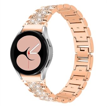 For Samsung Galaxy Watch4 Active 40mm / 44mm / Watch4 Classic 42mm / 46mm Watch Strap Bling Rhinestone Stainless Steel Replacement Watch Wrist Band