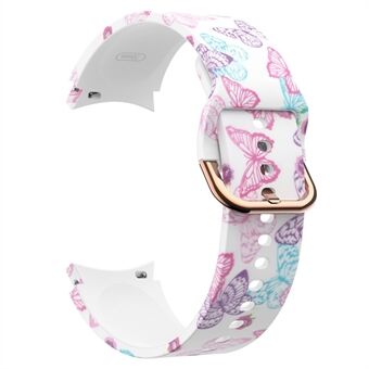 For Samsung Galaxy Watch4 Classic 42mm / 46mm / Watch4 Active 40mm / 44mm Pattern Printed Silicone Watch Band Wrist Strap with Buckle