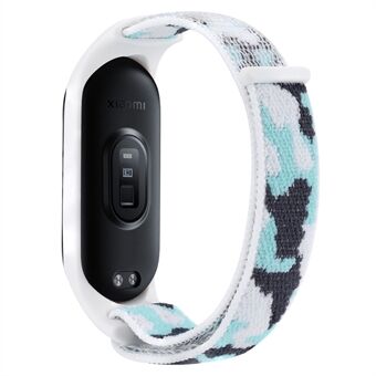 For Xiaomi Mi Band 5 / 6 / 7 Camouflage Nylon Adjustable Smart Watch Strap Replacement Wrist Band