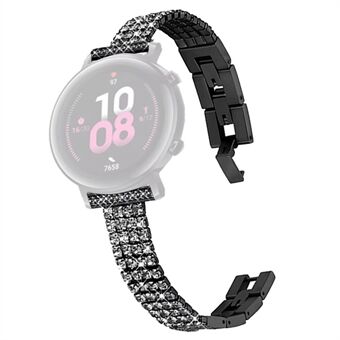 For Samsung Galaxy Watch 5 40mm / 44mm / Watch 5 Pro 45mm Four Rows Wrist Strap Metal Rhinestone Decor Wrist Strap Watch Band