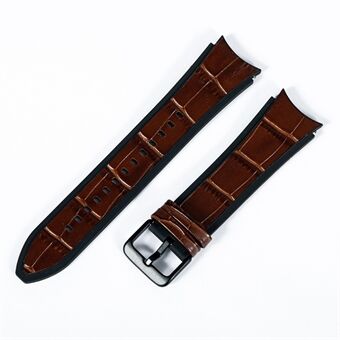 For Samsung Galaxy Watch5 40mm / 44mm  /  Watch 5 Pro 45mm Watch Band Soft Leather Coated Silicone Strap Replacement