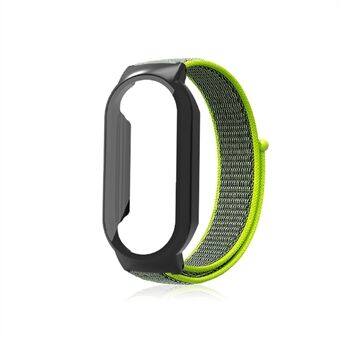 For Xiaomi Mi Band 7  /  7 NFC Nylon Loop Watch Strap 3 in 1 Wrist Band with PC Protective Case and Tempered Glass Screen Protector