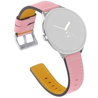 Stitching Watch Band for Google Pixel Watch Genuine Leather Watch Strap Replacement Part