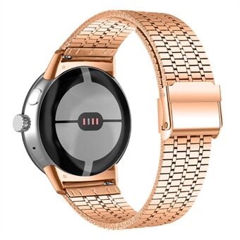 Metal Watch Strap for Google Pixel Watch Dual Buckle Design Watch Band