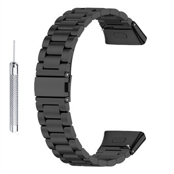 For Xiaomi Redmi Watch 3 / Mi Watch Lite 3 Watch Band 3 Beads Stainless Steel Metal Strap with Case+Tool