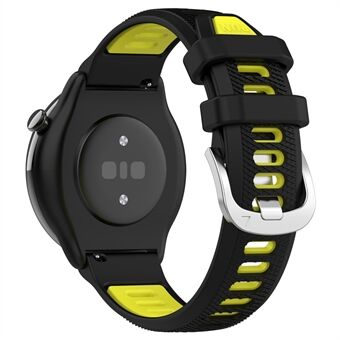 For Huami Amazfit GTR Mini / Bip 3 / Bip 3 Pro Silicone Watch Band 20mm Cross Stripe Dual-color Strap