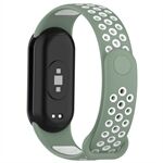 For Xiaomi Smart Band 8 Silicone Watch Bands Dual-color Sport Strap with Silicone Connector