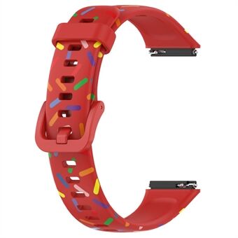 For Huawei Band 7 Colorful Spotted Wrist Band Replacement Silicone Watch Strap