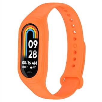 For Xiaomi Smart Band 8 Replacement Silicone Watch Strap Integrate Wrist Band with Case Cover