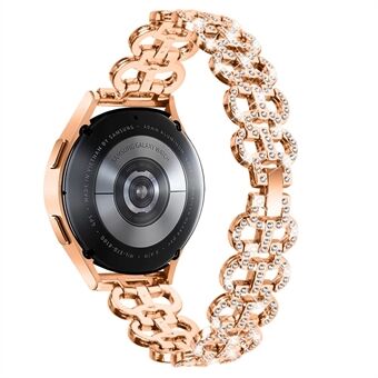 For Samsung Galaxy Watch Active / Active2 44 / 40mm Metal Watch Band 20mm Light Luxury Rhinestone Watch Strap