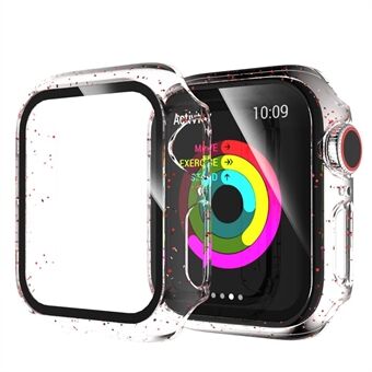 Glittery PC Frame Intergrated Tempered Glass Screen Protector Smart Watch Case for Apple Watch Series 3/2/1 42mm