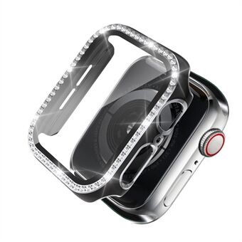 Dual Color Electroplating Crystal PC Watch Case+Tempered Glass Screen Protector for Apple Watch 1/2/3 38mm