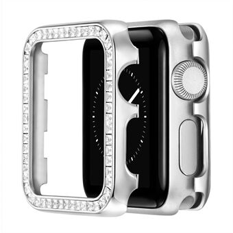 Aluminum Alloy Rhinestone Bumper Protective Case Cover for Apple Watch Series 4/5/6/SE 44mm