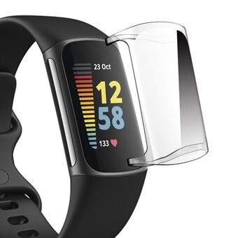 ENKAY Fall Protection TPU Smart Watch Case Cover Protector for Fitbit Charge 5 - Transparent