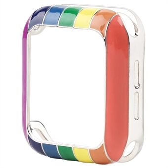 Stylish Multi-color Epoxy Hard PC Watch Cases Protective Cover for Apple Watch SE/Series 4/5/6 44mm