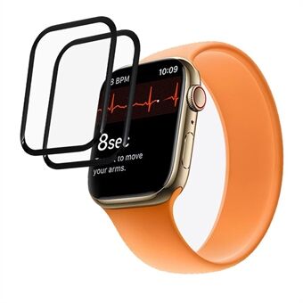 2Pcs/Set 3D Curved Full Coverage Scratch Resistant PMMA Screen Protector Film for Apple Watch Series 7 41mm