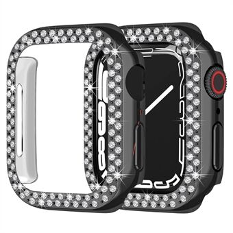 Shiny Rhinestone Hard PC Watch Case Frame Cover for Apple Watch Series 7 41mm