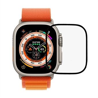 For Apple Watch Ultra 49mm Tempered Glass Screen Protector Anti-Scratch Silk Printing Screen Protector Full Coverage Full Glue HD Screen Film