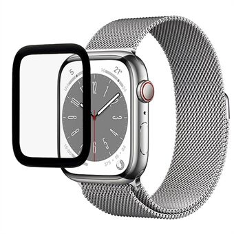 RURIHAI For Apple Watch Series 8 / 7 45mm 3D Curved Edge Screen Protector Full Glue Soft PMMA Transparent Smart Watch Protective Film