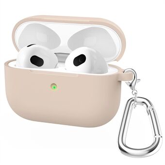 Silicone Protective Earphone Case Cover with Carabiner for Apple AirPods 3