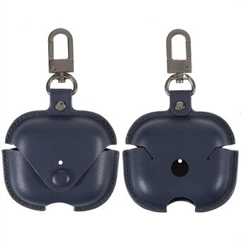 PU Leather Snap Closure Protective Cover with Keychain Hook for Apple AirPods 3