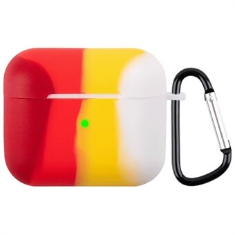 For Airpods 3 Rainbow Liquid Silicone Earphone Case Shock-Absorbing Protective Cover with Hook