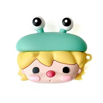 For Apple AirPods 3 Cute Frog Design Earphone Silicone Case Charging Box Protective Cover with Hook