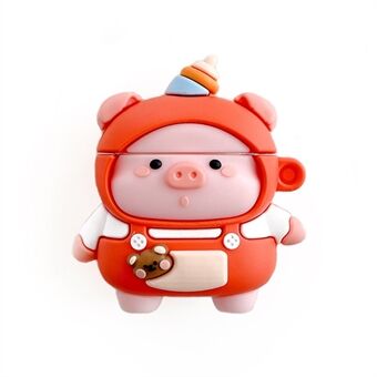 For Apple AirPods with Charging Case (2016)/(2019)/AirPods with Wireless Charging Case (2019) Cute Pig Silicone Protective Case