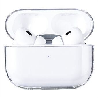 For AirPods Pro 2 Transparent PC Protective Case Wireless Earphone Anti-dust Anti-drop Cover