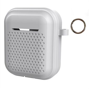Silicone Case for AirPods with Charging Case (2016) / (2019) / AirPods with Wireless Charging Case (2019) Earphone Cover with Ring Buckle