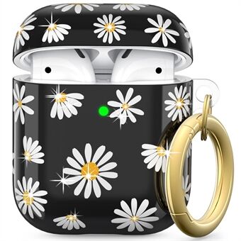 AHASTYLE PT-LC142-A-DY For AirPods 1 / 2 Bluetooth Earphone Splittable Cover IMD Daisy Pattern TPU Protective Case