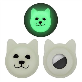 Cut Dog Design Soft TPU Pet Locator Protective Case Cover for Apple AirTag