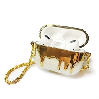 A21 For Apple AirPods 3 Bluetooth Earphones Protective Case Perfume Bottle Design Electroplating TPU Cover with Chain Strap