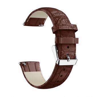 22mm Crocodile Texture Genuine Leather Watch Band for Fitbit Versa