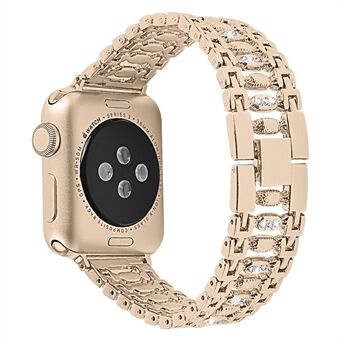 Crystal Rhinestone Decor Stainless Steel Watchband Watch Strap for Apple Watch Series 1 2 3 42mm / Apple Watch Series 5 4 44mm