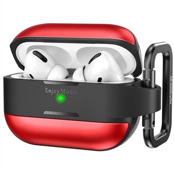 AHASTYLE WG75 for AirPods Pro TPU+Aluminum Protective Case Two-Piece Design Full Coverage Earphone Cover with Carabiner