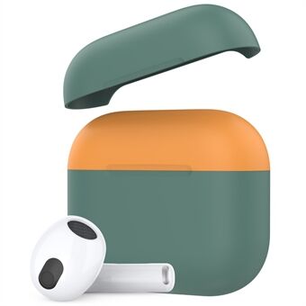 AHASTYLE PT147-2 Silicone Cover for Apple AirPods 3 Case Dual Color TWS Headset Protective Case (2 Caps + 1 Body)
