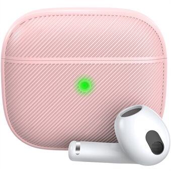 AHASTYLE PT177 For Apple AirPods 3 Stripe Design Bluetooth Earphone Drop-proof Cover  Splittable Soft Silicone Protective Case