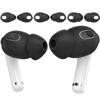 AHASTYLE PT66-3 3 Pairs Silicone Earphone Cap for AirPods 3, Soft Comfortable Ear Tips Replacement, Size: S