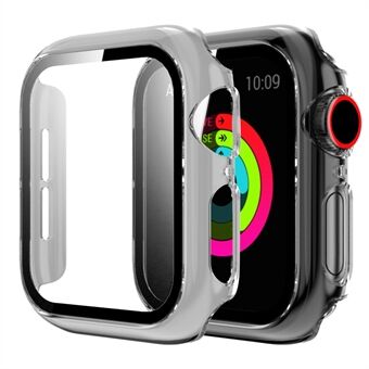 For Apple Watch Series 1/2/3 38mm Anti-Drop PC Case with Tempered Glass Screen Protector Anti-Scratch Translucent Smart Watch Cover