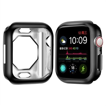 For Apple Watch Series 7 45mm Hollow-out Smart Watch Case Soft TPU Electroplated Frame Watch Cover