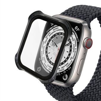 RURIHAI For Apple Watch Series 6/5/4/SE 40mm PC Watch Case Drop-proof Protective Cover with Tempered Glass Screen Protector
