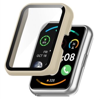 For Oppo Watch Free Hard PC Watch Case Protective Cover with Tempered Glass Screen Protector