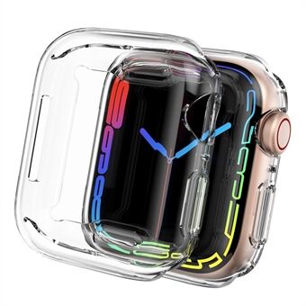 AHASTYLE WA05 2PCS For Apple Watch Series 7 / 8 45mm Protective Shockproof Case HD Clear Flexible TPU Watch Frame Cover