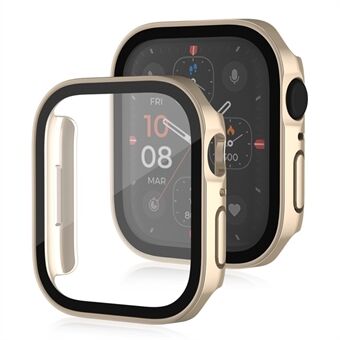 For Apple Watch Series 8 / 7 45mm Waterproof Frosted Watch Case Anti-drop PC Cover with Tempered Glass Screen Protector