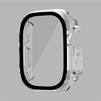 For Apple Watch Ultra 49mm Hard PC Case with Tempered Glass Screen Protector Waterproof Smart Watch Case