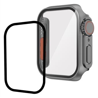 For Apple Watch Series 7 / 8 41mm Full Protection Watch Case Hard PC Cover with Tempered Glass Screen Protector